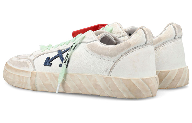 Shop Off- Vulc 低帮白蓝做旧款 '白色' OMIA085S23LEA0080146