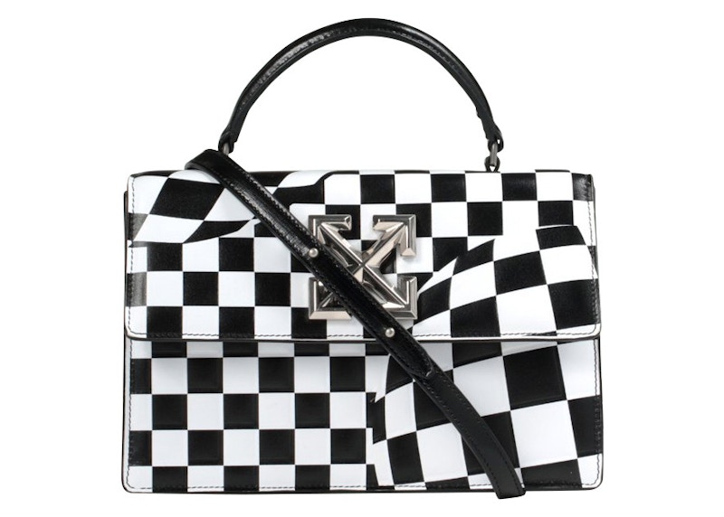 OFF-WHITE 1.4 Jitney Bag Checked Black White
