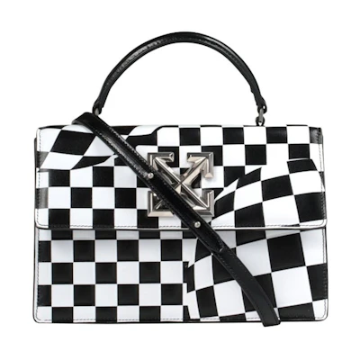 OFF-WHITE 1.4 Jitney Bag Checked Black White