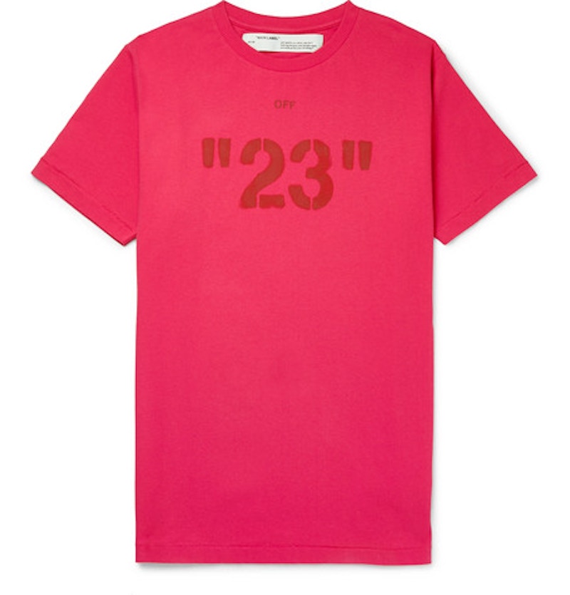 Buy Camiseta Off-White 23' con Logo Impreso Rojo Tonal.
