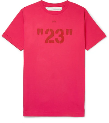 Camiseta Off-White 23' con Logo Impreso Rojo Tonal. Buy Camiseta Off-White 23' con Logo Impreso Rojo Tonal.