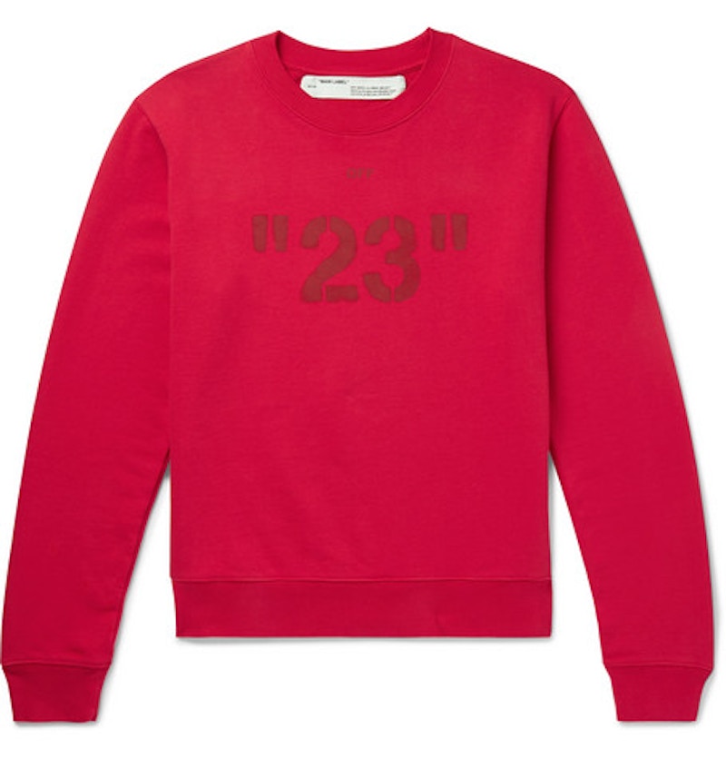 Off-White 23' Print Sweatshirt Tonal Red