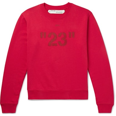 Off-White 23' Print Sweatshirt Tonal Red Buy Off-White 23' Print Sweatshirt Tonal Red