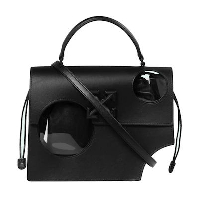 OFF-WHITE 2.8 Jitney Hole-Detail Crossbody Bag Black