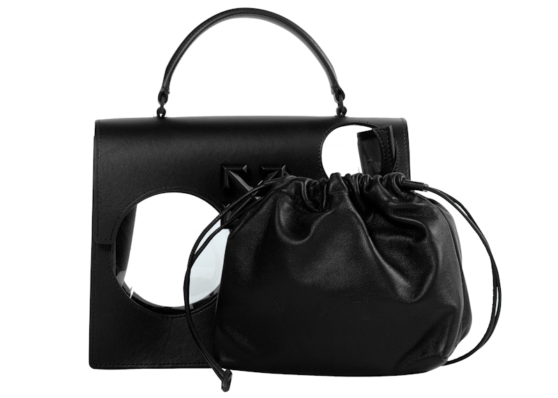 Lookbook OFF-WHITE 2.8 Jitney 黑色镂空细节斜挎包