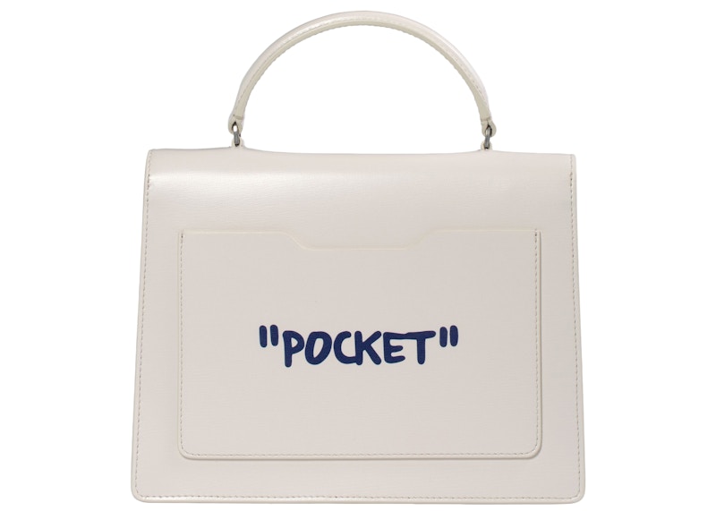 OFF-WHITE 2.8 Jitney Quote-Print Crossbody Bag "NOT FOR SALE" Off White/Violet 圖 2