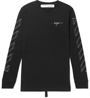 Off-White Kaos Lengan Panjang Marker 3D Hitam/Putih Buy Off-White Kaos Lengan Panjang Marker 3D Hitam/Putih