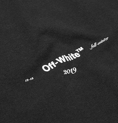 Off-White Kaos Lengan Panjang Marker 3D Hitam/Putih Lookbook Off-White Kaos Lengan Panjang Marker 3D Hitam/Putih