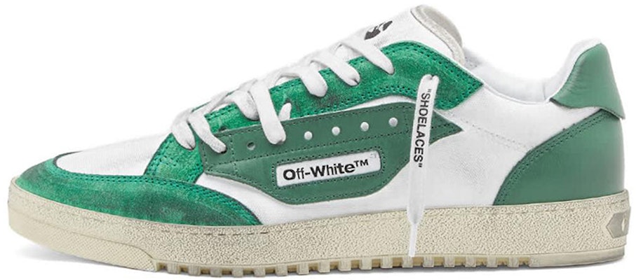 Off-White 5.0 Low 'Distressed White Dark Green' OMIA227F22LEA0020155 Buy Off-White 5.0 Low 'Distressed White Dark Green' OMIA227F22LEA0020155