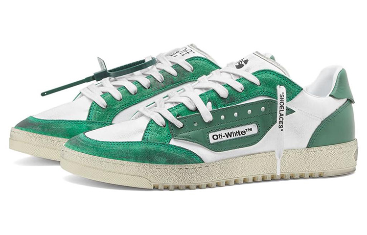 Order Off-White 5.0 Low 'Putih Lusuh Hijau Gelap' OMIA227F22LEA0020155