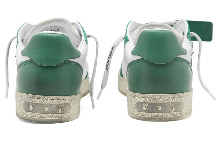 Shop Off-White 5.0 Low 'Putih Lusuh Hijau Gelap' OMIA227F22LEA0020155