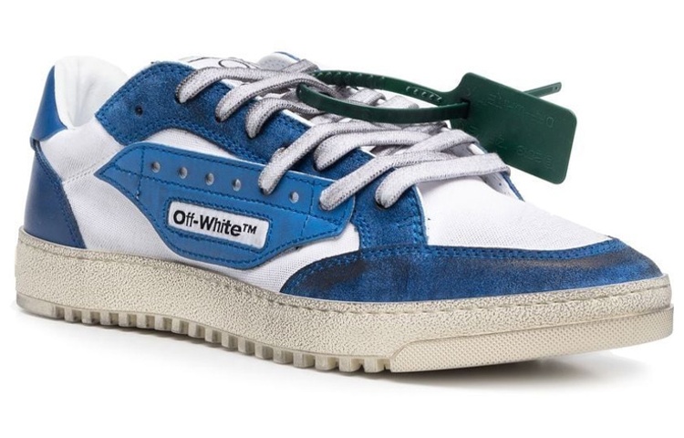 Off-White 5.0 Low 'Vintage Finish - White Cobalt Blue' 圖 2