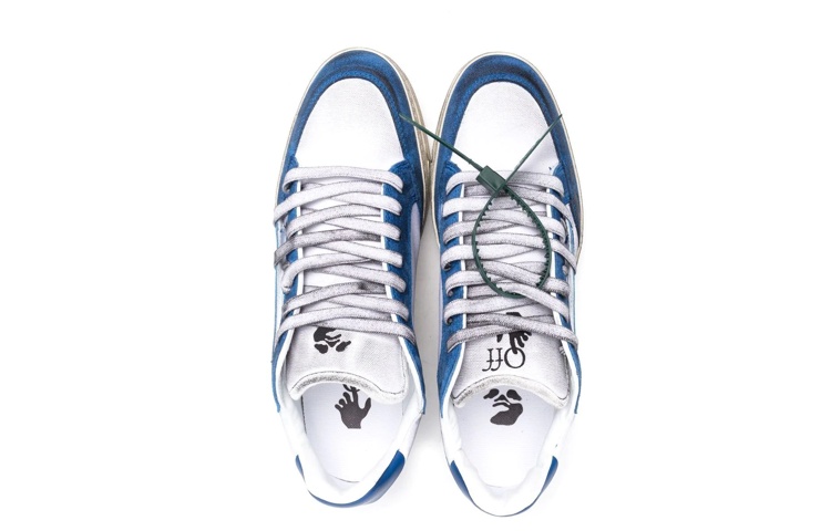 Off-White 5.0 Low 'Vintage Finish - White Cobalt Blue' 圖 4