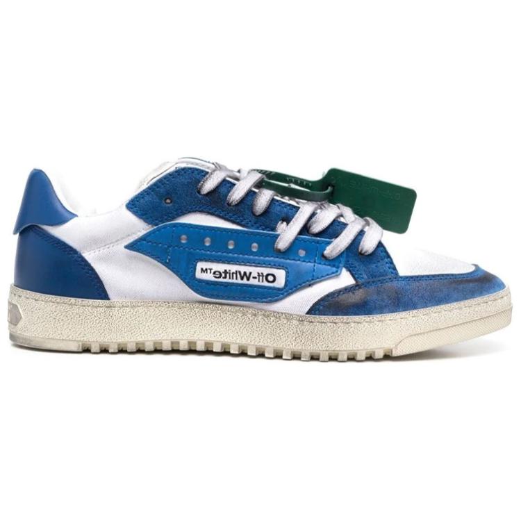Off-White 5.0 Low 'Vintage Finish - White Cobalt Blue' 圖 5