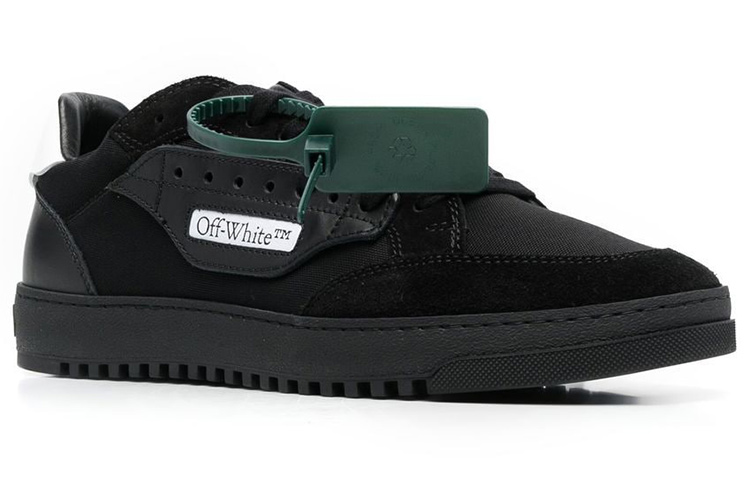 Order 오프화이트 블랙 가죽 스니커즈 (Off-White Black Leather Sneakers) OMIA227C99FAB0021010