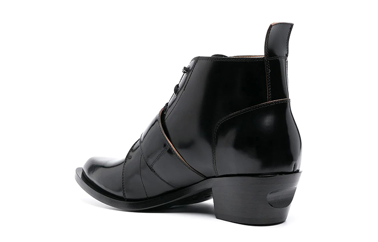 Lookbook OFF-WHITE 搭扣 皮革 時尚百搭休閒短靴 黑色