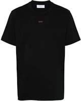 OFF-WHITE Black Crewneck Plain Regular Fit Short Sleeve T-Shirt OMAA027F24JER0021025 OFF-WHITE Black Crewneck Plain Regular Fit Short Sleeve T-Shirt OMAA027F24JER0021025
