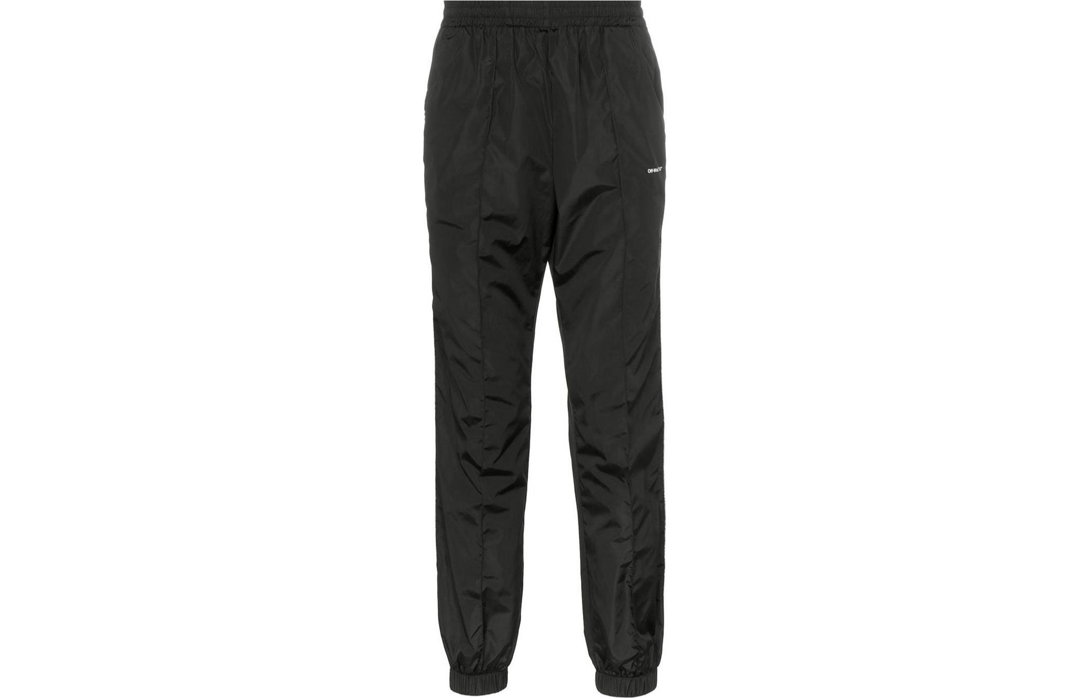 OFF-WHITE  Black Jogger Sweatpants Elastic Waist Regular Fit OMCA090S19A230011000