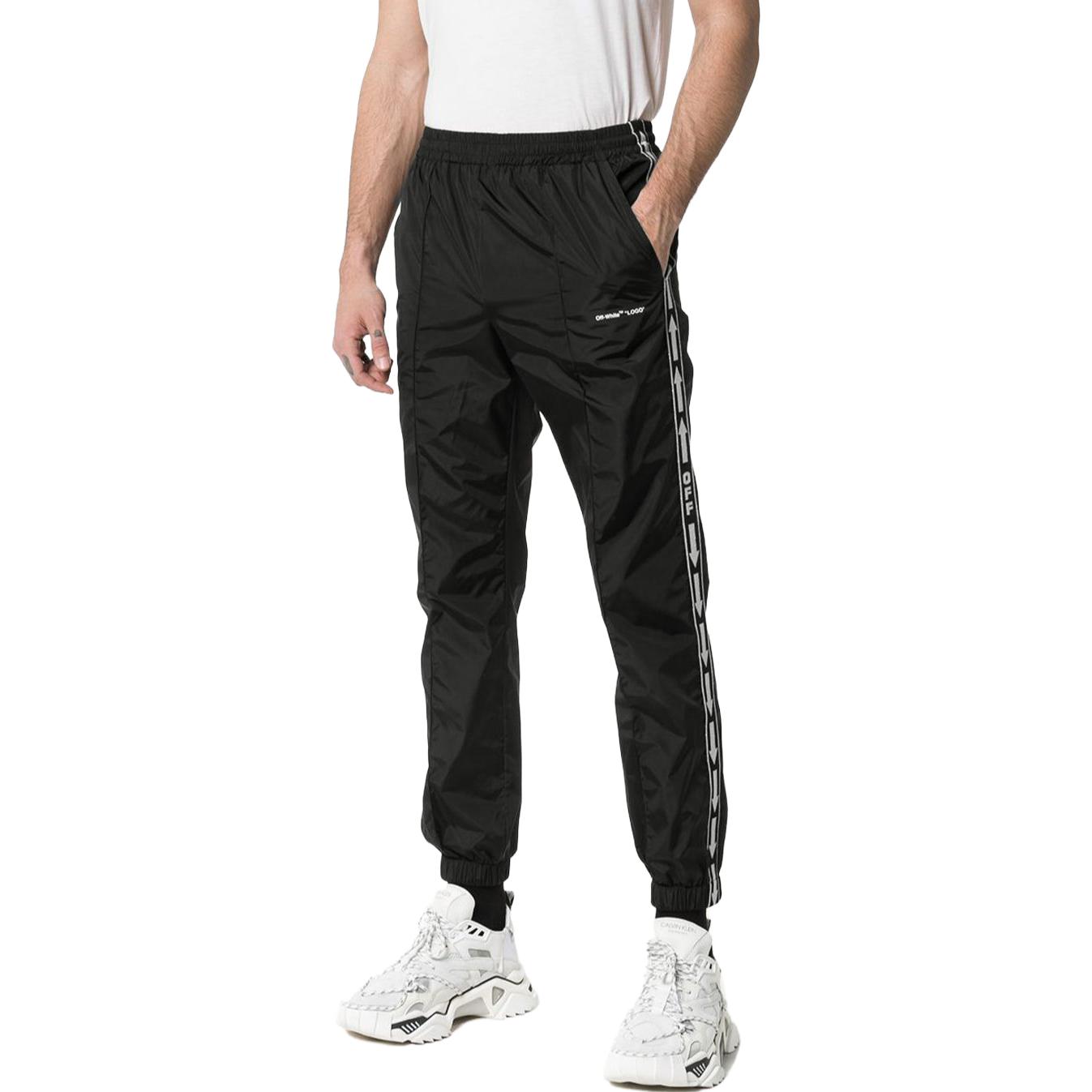 Lookbook OFF-WHITE  Black Jogger Sweatpants Elastic Waist Regular Fit OMCA090S19A230011000