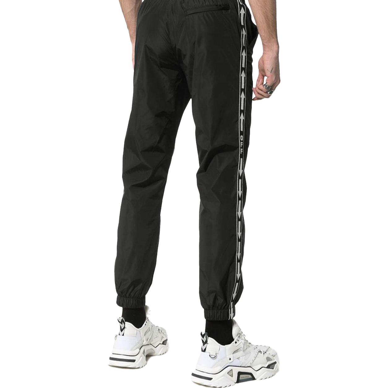 Shop OFF-WHITE  Black Jogger Sweatpants Elastic Waist Regular Fit OMCA090S19A230011000