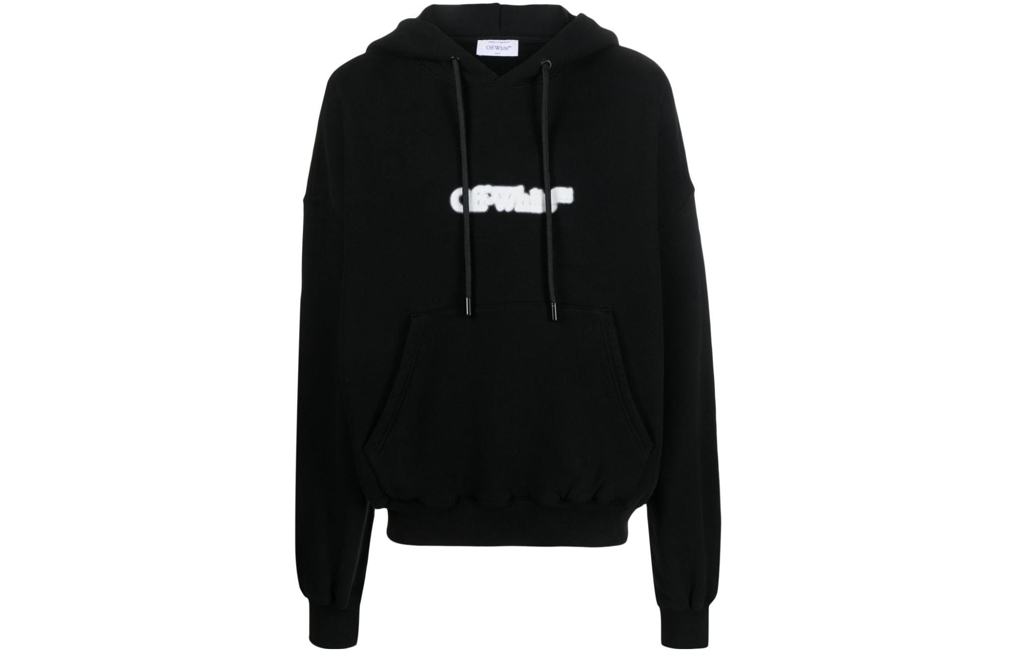 OFF-WHITE  Black Letter Print Pullover Hoodie OMBB118F23FLE0021001 圖 2