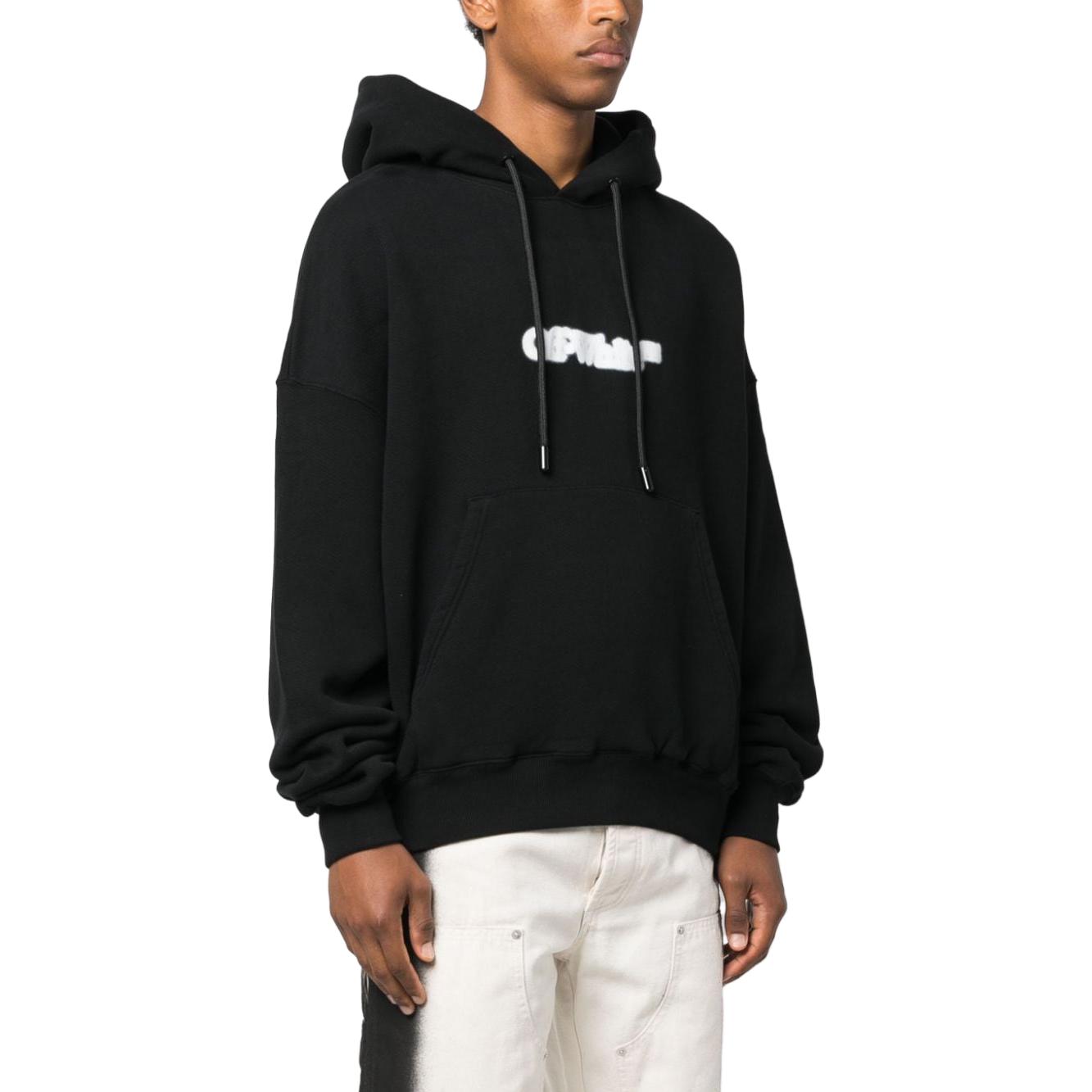 OFF-WHITE  Black Letter Print Pullover Hoodie OMBB118F23FLE0021001 圖 5