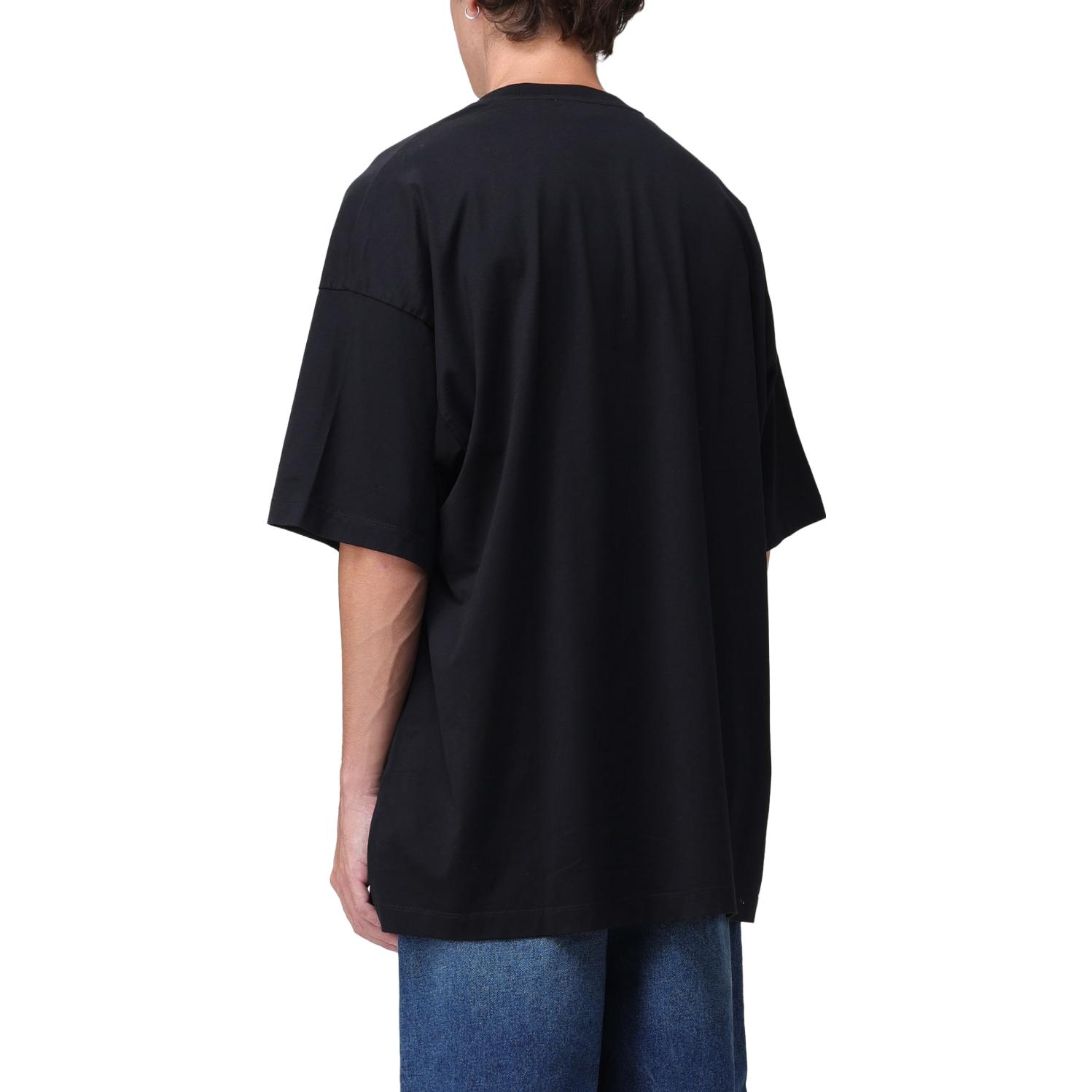 OFF-WHITE  Black Logo Print Casual Round Neck T-Shirt Regular Fit OMAA161F23JER0021001 圖 4