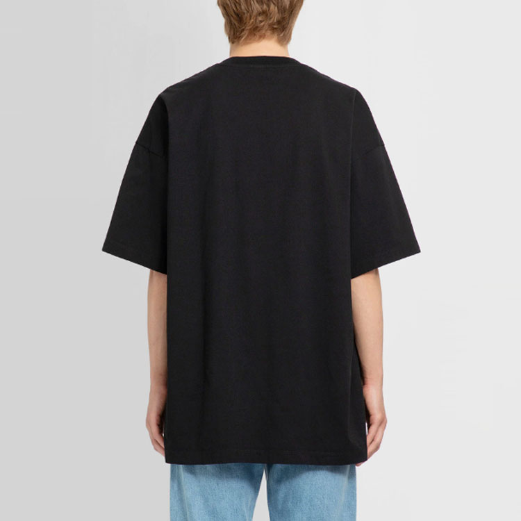 OFF-WHITE  Black Logo Print Casual Round Neck T-Shirt Regular Fit OMAA161F23JER0021001 圖 9