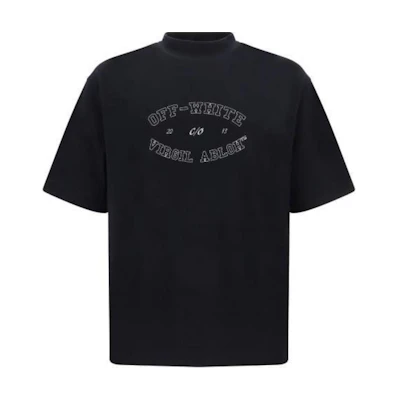 OFF-WHITE Black Short Sleeve Letter Logo Print T-Shirt OMAA120F24JER00M1001