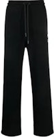 OFF-WHITE Black Solid Mid-Rise Straight-Fit Casual Pants. OMCH054F23FLE0071001 OFF-WHITE Black Solid Mid-Rise Straight-Fit Casual Pants. OMCH054F23FLE0071001