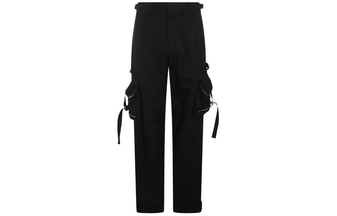 OFF-WHITE  Black Zip Straight Cargo Pants Regular Fit OMCF041C99FAB0011000