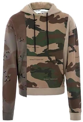 OFF-WHITE 迷彩拼接長袖連帽衫 OMBB036F181920429901 Buy OFF-WHITE 迷彩拼接長袖連帽衫 OMBB036F181920429901