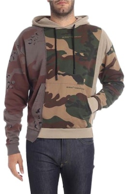 OFF-WHITE 迷彩拼接長袖連帽衫 OMBB036F181920429901 Lookbook OFF-WHITE 迷彩拼接長袖連帽衫 OMBB036F181920429901