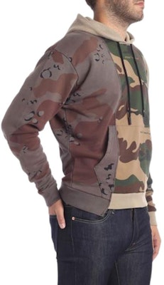 OFF-WHITE 迷彩拼接長袖連帽衫 OMBB036F181920429901 Purchase OFF-WHITE 迷彩拼接長袖連帽衫 OMBB036F181920429901