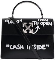 Buy OFF-WHITE "CASH INSIDE" 2.8 Jitney Bag (Back Drawing) Black