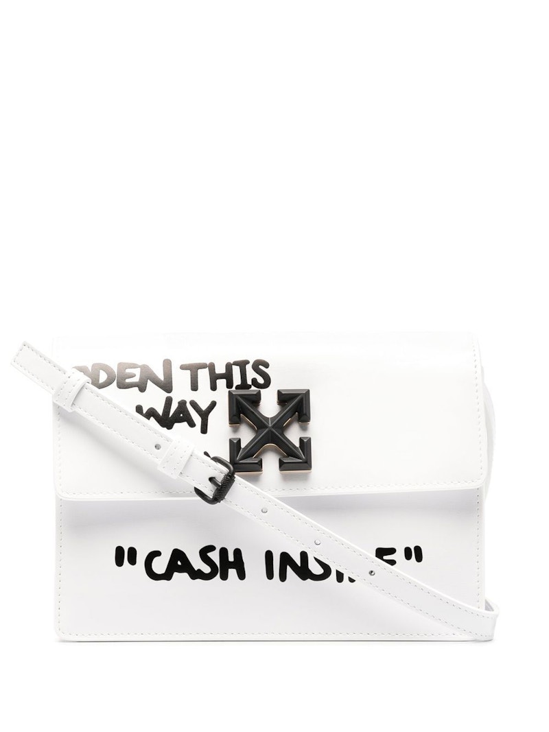 OFF-WHITE "CASH INSIDE" SS22 Jitney Bag White/Black