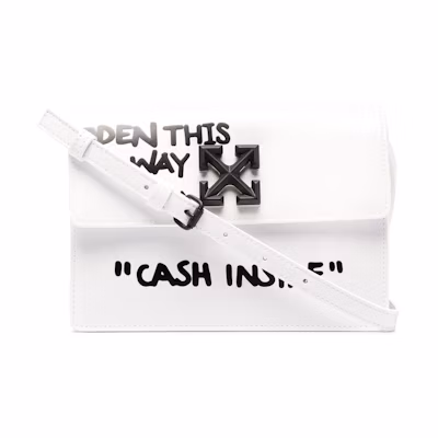 OFF-WHITE "CASH INSIDE" SS22 Jitney Bag White/Black