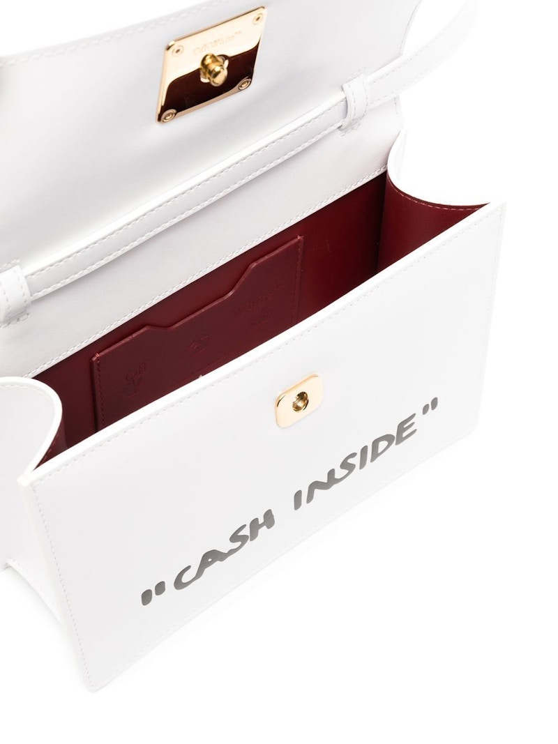 Lookbook Beg Sandang OFF-WHITE "CASH INSIDE" SS22 Jitney Putih/Hitam