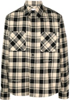 OFF-WHITE Checkered Long-Sleeve Shirt in Light Beige OMGE030F23FAB0011-900 OFF-WHITE Checkered Long-Sleeve Shirt in Light Beige OMGE030F23FAB0011-900