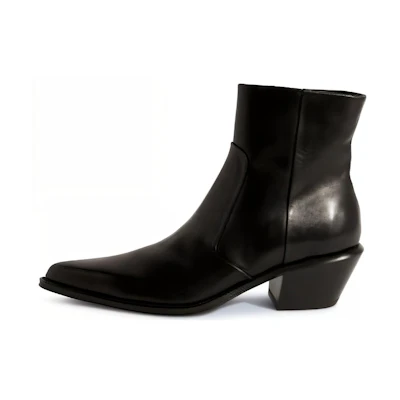 Off-White 'Cobra Texan Black Leather Boots'