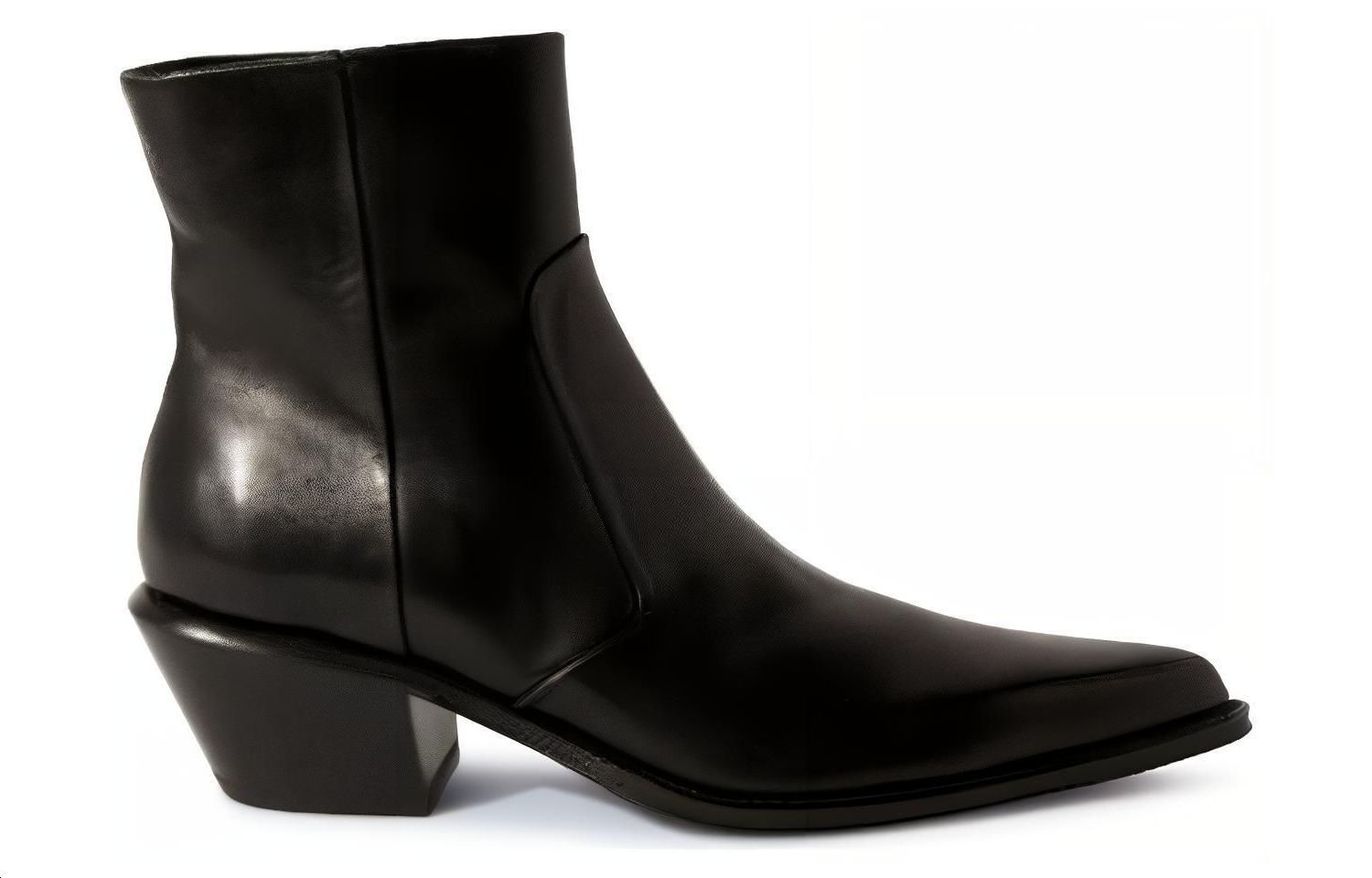 Order Off-White Bottes en Cuir Noir ''Cobra Texan''. OMID018F23LEA0011010