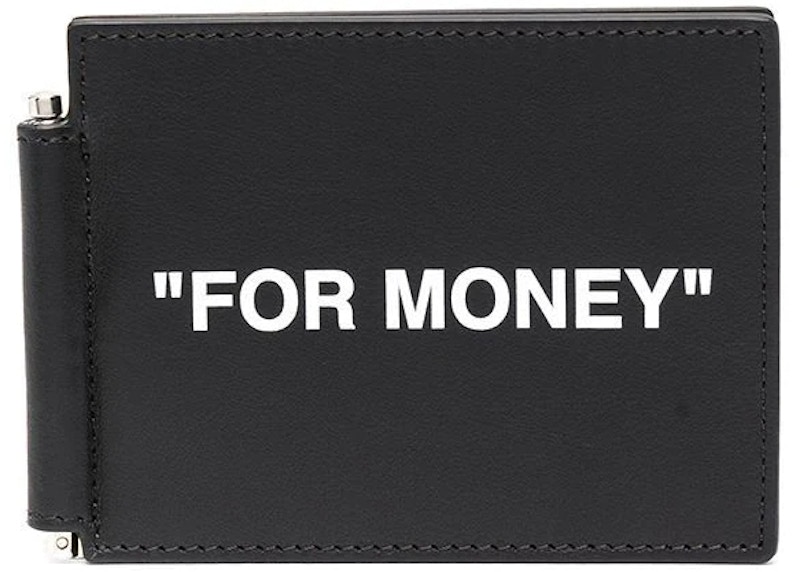 OFF-WHITE "FOR MONEY" Bill Clip Wallet Black 圖 2