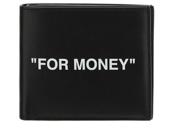 OFF-WHITE "FOR MONEY" Printed Bi-Fold Wallet (8 Card Slots) Black Buy OFF-WHITE "FOR MONEY" Printed Bi-Fold Wallet (8 Card Slots) Black