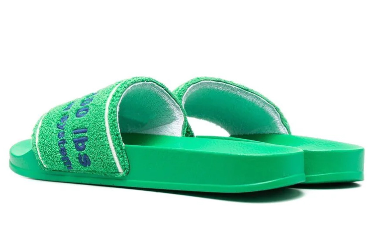 Off-White 'Green Towel Logo Embroidered Slides' 圖 4