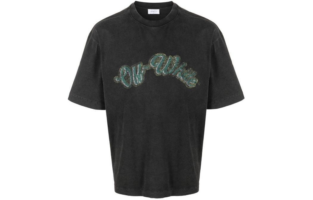OFF-WHITE  Grey Short Sleeve Crewneck Letter Print T-Shirt Regular Fit OMAA120S24JER0131055 圖 2