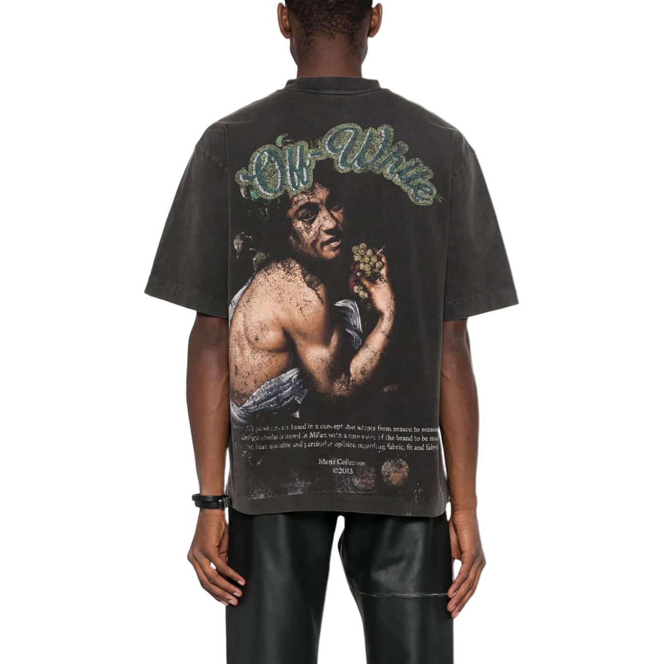 OFF-WHITE  Grey Short Sleeve Crewneck Letter Print T-Shirt Regular Fit OMAA120S24JER0131055 圖 4