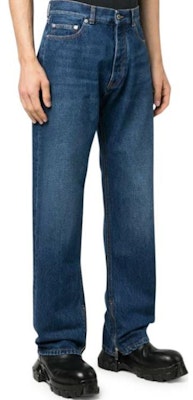 OFF-WHITE 高腰宽松直筒牛仔裤 蓝色 OMYA177F23DEN0024400 Shop OFF-WHITE 高腰宽松直筒牛仔裤 蓝色 OMYA177F23DEN0024400