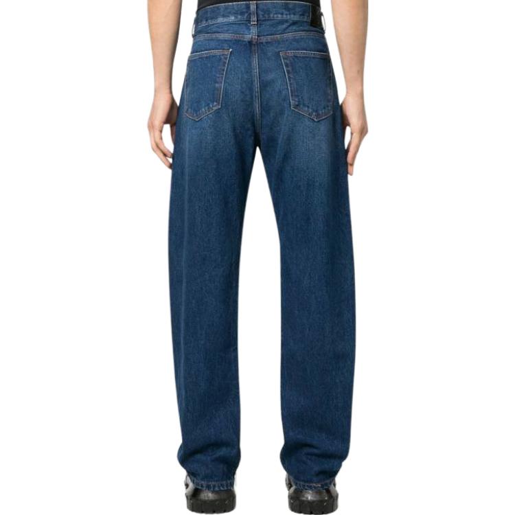 Purchase OFF-WHITE 高腰宽松直筒牛仔裤 蓝色 OMYA177F23DEN0024400