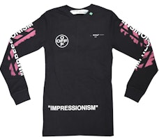 Off-White 'Impressionism' Diag Stencil Long Sleeve Tee Black Off-White 'Impressionism' Diag Stencil Long Sleeve Tee Black