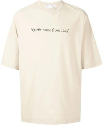 OFF-WHITE Logo Print Crewneck T-Shirt Light Brown. OMAA119S22JER0021710 Order OFF-WHITE Logo Print Crewneck T-Shirt Light Brown. OMAA119S22JER0021710